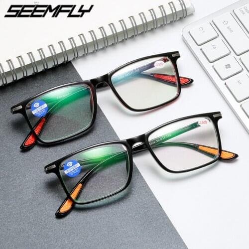 Seemfly Anti Bue Light Myopia Glasses Men Women Ultralight Optical Spectacle Computer Goggle Flexible Nearsighted Eyeglasses New