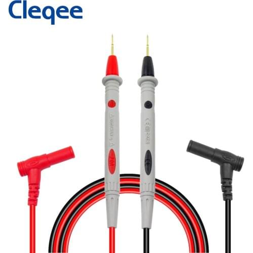 Cleqee P1502 2PCS Multimeter Probes with Sharp Needles Universal Probe Test Leads for Digital Multimeter Cable Feeler Wire 1M