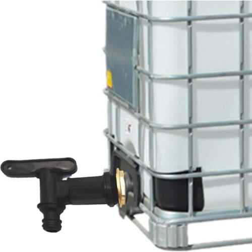 With 3/4" Connector Oil Fine Flow Thread Garden Water Replacement Connectors Drain Adapter IBC Tote Water Tank Tap Fuel Adapter