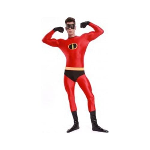 The Incredibles Mr Incredible Spandex Superhero Costume Zentai Bodysuit Halloween Costumes Hot Sale Free Shipping