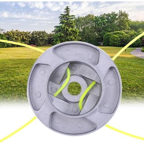 Universal Trimmer Head Alloy Durable Line String Saw Grass Brush Grass Trimmer Head for Lawn Mower Grass Brush Cutter Accessory