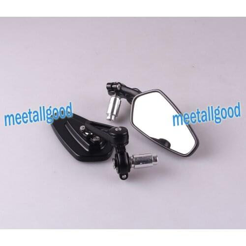 Universal Rear View Side Wing Rearview Mirrors For All Motorcycles 7/8" 22mm Handle Bar End