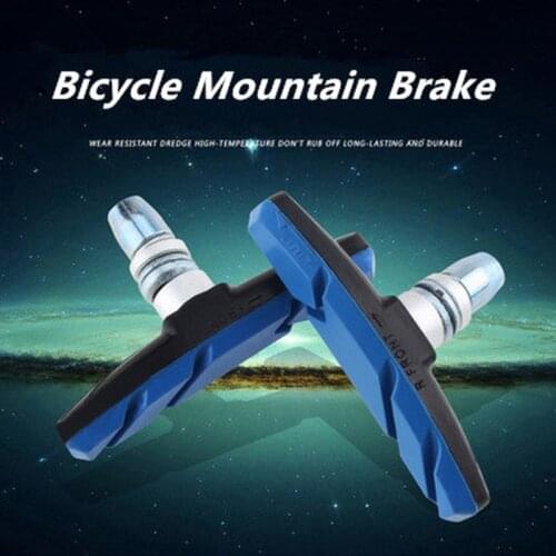 2PCS Bicycle Mountain Brake V-brake Pads with Mud Trough Silent Bicycle Brake Pads Road Bike Brake Pads Rubber Sheet Replaceable