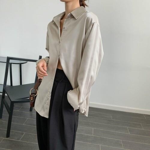 Женские атласные рубашки Vieruodis China At AliExpress