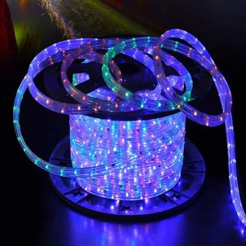 AC220V Waterproof Rainbow Tube Rope Led Strip Christmas Light Outdoors Holiday Decoration Lights 2M-20M IP65 Led Rgb Strip