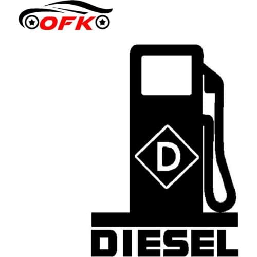 OFK Funny DIESEL Fuel High-quality Vinyl Decor Car Sticker Decals Black/Silver 15.8CM*11CM
