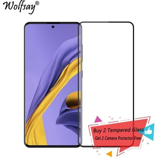 Tempered Glass For Samsung Galaxy A51 Screen Protector Full Cover Whole Glue Safety Glass For Samsung A51 Phone Glass Galaxy A51