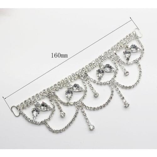 1pcs 1.6cm Rhinestone Bikini Connector / Copper Buckle Chain Fit for Swimming Bridal Wear Dress