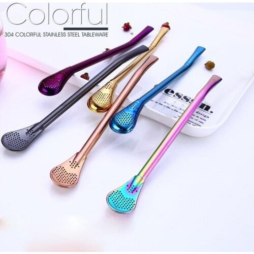 1PC Stainless Steel Creative Drinking Straw Straw Filter Tea Bombilla Gourd Washable Practical Tea Tools Bar Coffee Mixing Stick
