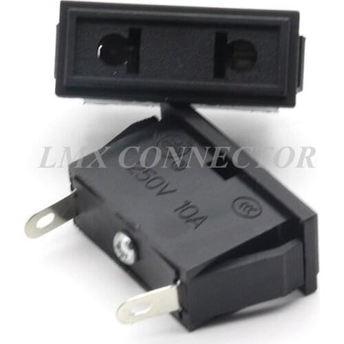 10PCS IEC320 C17 Black Female Socket Power socket 2P Connector iron copper Switch 250V 10A AC-07B