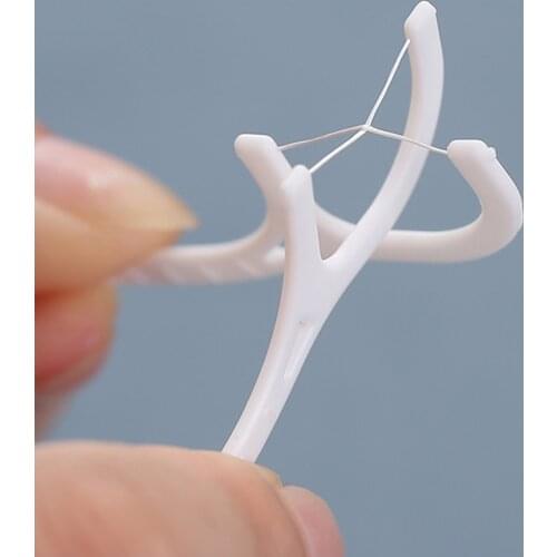 50pcs Dental Floss Flosser Picks Toothpicks Teeth Stick Tooth Cleaning Interdental Brush Dental Floss Pick Oral Hygiene Care