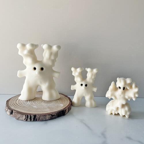 2 Cute Little Monster Silicone Candle Mold for Handmade Desktop Decoration Gypsum Epoxy Resin Aromatherapy Candle Silicone Mould