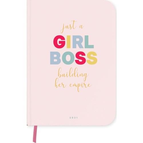 2021 Monthly Weekly Daily Planner Agenda A5 Sticker Hardcover Girl Boss Notebook Stationery Gift Organizer Diary Journal