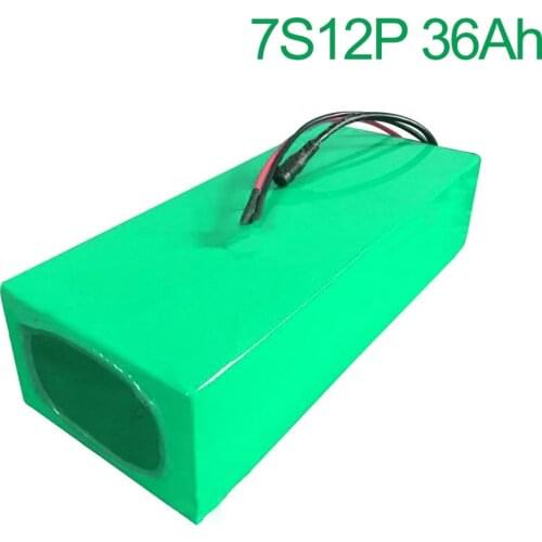 24V 36Ah 25.9V 7S11P 18650 Li-ion Battery Pack E-Bike electric bicycle 230x135x70mm