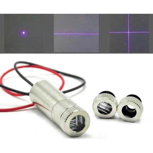 3in1 Focusable 405nm 10mW Dot Line Cross Laser Diode Module Violet/Blue Light