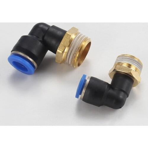 4 6 8 10 12 14 16mm Tube OD To 1/8" 1/4" 3/8" 1/2" BSP Male Thread Pneumatic Pipe Fitting Plastic Push In Quick Connector