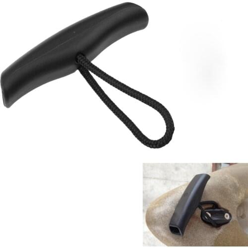 4PC 2PC Universal Marine Kayak Pull Handle Dinghy Carry Pull Handle & Cord Side Mount Durable Black Nylon Rear Mount Replacement