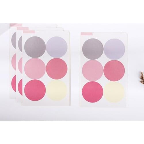630pcs Morandi Warm Color Paper Sticker Colorful Round Point Seal Sticker For Party Birthday Wedding Decoration