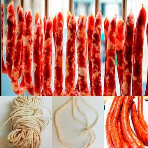 8Meters Casings for Sausage Salami Caliber 50Mm Hot Dog + 20 M / Bundle Sausage Line Sausage Packaging Tools Inedible Casings