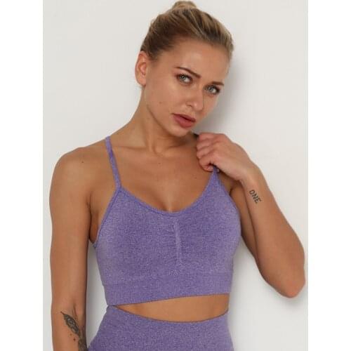 Seamless Fitness Womens Shirts Sexy Yoga Vest Workout Sports Bra Backless Solid Running Gym Sports Bra Yoga Bras Tank Tops New