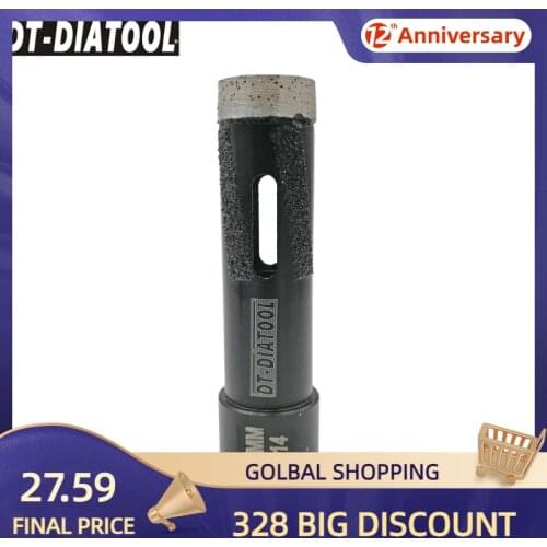 DT_DIATOOL 1piece Dia 25mm M14 Laser Welded Diamond Dry Drill Core Bit Hole Saw For Granite Marble All Nature Stone Concrete