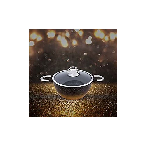 Emsan Quartz 20 cm Black Gold Deep Saucepan