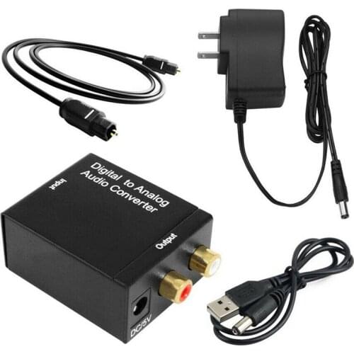 Hot sale RCA Digital to Analog Audio Converter Adapter Optical Coaxial RCA Toslink Signal To Analog Audio Converter