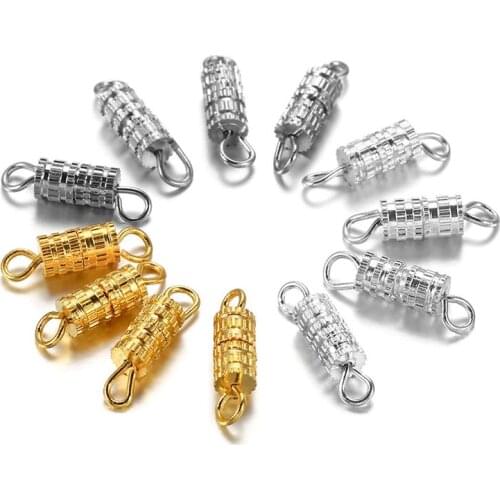 10pcs Round Magnetic Clasps for Bracelet Necklace Making Fasteners Clasp Buckle Jewelry Connector Findings Accessories