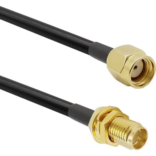 Low Loss RP-SMA Male Plug to RP-SMA Female Jack Antenna Extension Wire LMR200 RF Cable Line For 2.4GHz WiFi 2G~4G Antenna