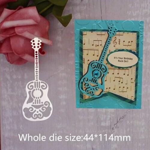 Rock guitar Metal Cutting Dies New for Craft Dies Scrapbooking for Card Making Album Embossing Paper Stencil Decor