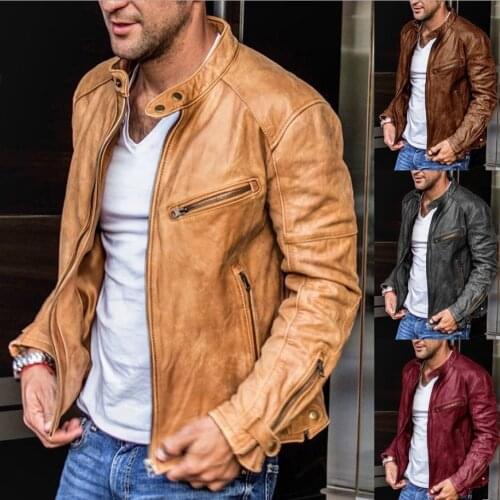 Mens Leather Jacket Winter Autumn Mens Motorcycle PU Coat Warm Cool Slim Outwear Male Brand Clothing Fighting Streetwear