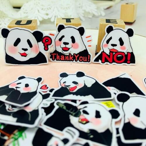 40 pcs Cute panda stickers for kids homemade book stickers on laptop / decorative scrapbooking / DIY