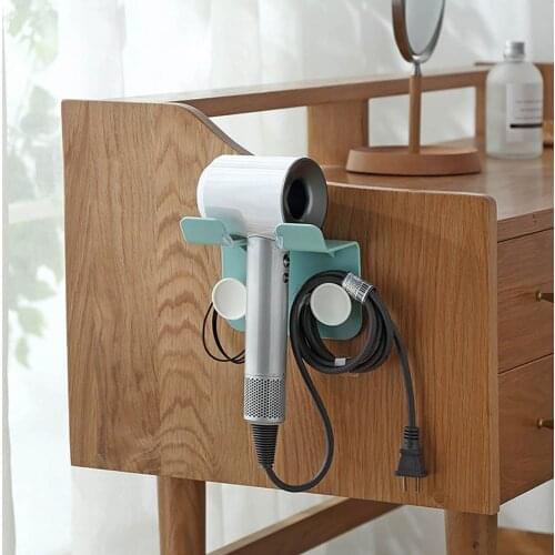 Wall mount holder metal Simple Blow Dryer Storage Shelf Toilet Hair Dryer Rack Bathroom Punch-free storages racks