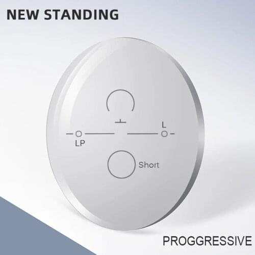 NEW STANDING 1.56 1.61 1.67 Progressive Multifocal Lenses Bifocal Prescription Resistance Short Middle Far Lens