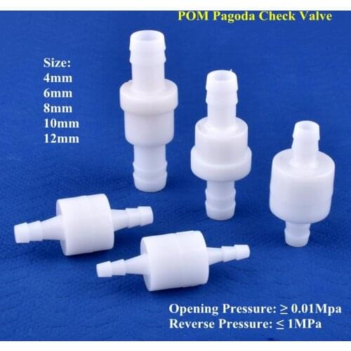 1~100pcs 4~12mm POM Check Valve Drip Irrigation Hose Pagoda Joint Non-Return Valve Aquarium Tank One-way Valve Water Pipe Joint