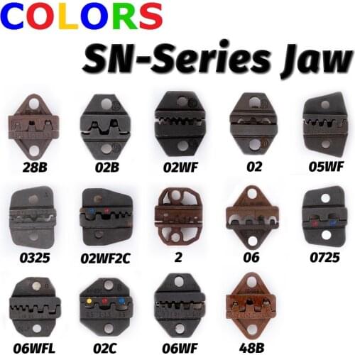 SN Crimp Pliers Jaws Plug Tube DuPont Insulated Non-Insulated Terminals 28B 48B Jaw Adapter Crimping Tool Replaceable Dies sets