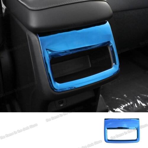Lsrtw2017 car armrest rear vent storage box trims for changan cs55 plus 2019 2020 2021 accessories cs55plus chrome decoration