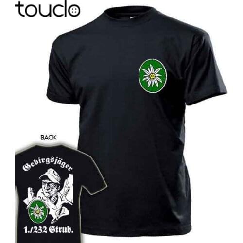 Hot sale Fashion T shirt Gebirgsjager 1./232 Strub. Bundeswehr BW Gebirgsjagerbataillon Tee shirt