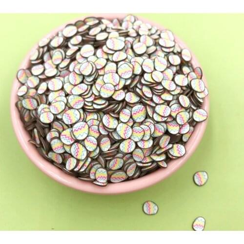 100g/lot Colorful Egg Slices Polymer Clay Sprinkles for Crafts Making DIY Slime Filling Material Nail Art Decoration 5mm
