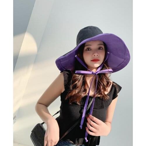 Hot Fashion Summer Sun Hat Reversible Solid Color Hat For Women Girls Beach Hats Travel Fisherman Hat New