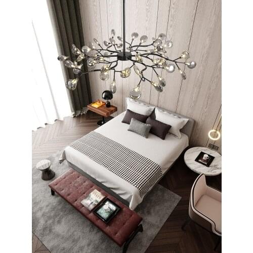 Nordic Tree Branch Chandelier Lighting Modern Living Room Firefly Light Fixture Decor Designer Hanging LED Lamp