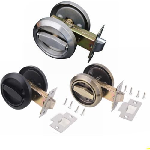 6 color Hidden Door Locks Stainless Steel Handle Recessed Cabinet Invisible Pull Mechanical Outdoor Lock For Fire Proof Hardware