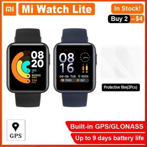 Global Version Xiaomi Mi Watch Lite GPS Sport Fitness Tracker Heart Rate Monitor Sport Bracelet Bluetooth 5.0 XioMi Smartwatch