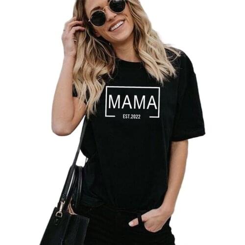 Mama Year 2021 t Shirt Baby announcement slogan women fashion pastel aesthetic grunge street style mother gift quote vintage tee