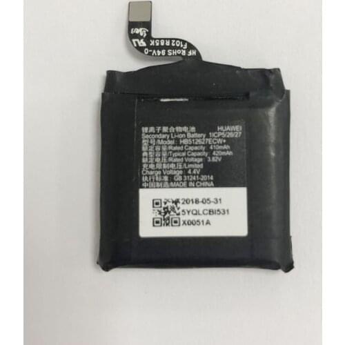 100% original and new 420mah Smart Watch battery for HUAWEI watch GT HB512627ECW