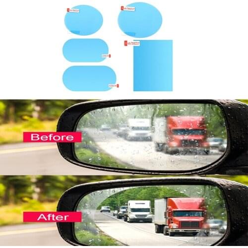 2/6pcs Car Side Rearview Mirror Waterproof Anti-Fog Film Side Window Glass Film Dry Wipes Scraper Set Car Exterior Accessories