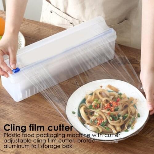 30cm Cling Film Cutter Food Wrap Foil Dispenser Kitchen Storage Box Plastic Sharp Cutter Holder Kitchen Tool Accessories Gadgets