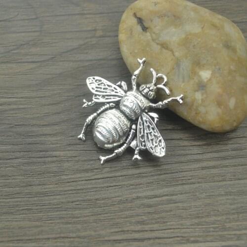 6pcs Charms metal bee ,Antique Making pendant fit,Vintage Tibetan Silver,jewelry DIY bracelet necklace 40*38mm D241