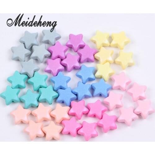 Acrylic Colorful Five-Pointed Star beads for Jewelry Making 12mm Spray Paint Accessories supplies for Handmade DIY Craft Gifts
