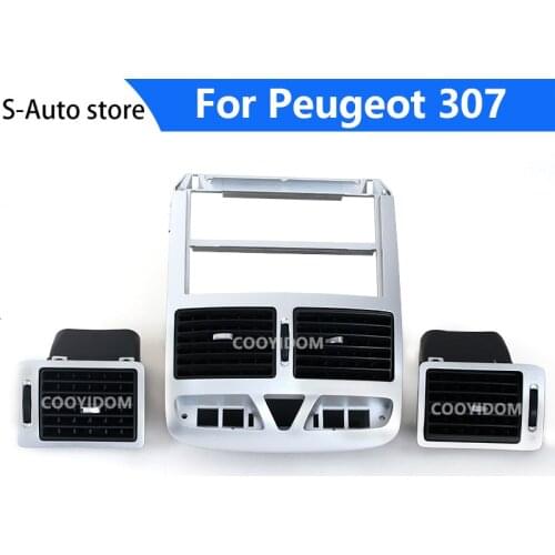 Car Air Conditioner Outlet Original Instrument Center Air Outlet Center Panel Instrument Table Decorative Frame for Peugeot 307